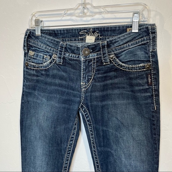 SILVER Jeans Pioneer Bootcut Size 27 Flap pockets - Picture 3 of 9